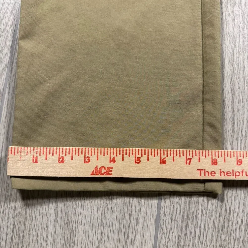 Adidas Golf Pants Men’s 38x32 Tan Performance Tech Lightweight Stripe Logo